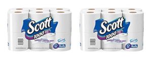 scott 1000 bath tissue 12 roll (pack of 2)