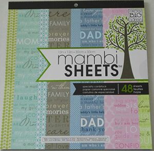 ‘me&my big ideas 48 sheets speciality cardstock pad 12″x 12″ – just my family’.