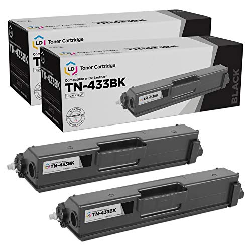 LD Compatible Toner Cartridge Replacement for Brother TN433BK High Yield (Black, 2-Pack)