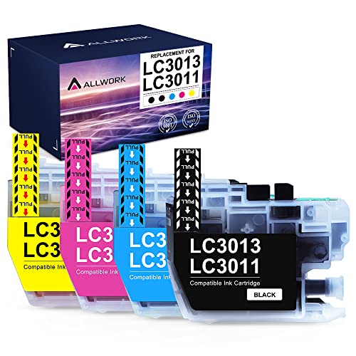 ALLWORK [ New Version LC3013 3011 Compatible Ink Cartridges Replacement for Brother LC3013 LC3011 Ink Cartridges Works with Brother MFC-J690DW MFC-J491DW MFC-J497DW MFC-J895DW Inkjet Printer 4 Packs