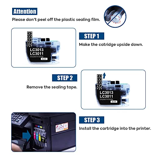 ALLWORK [ New Version LC3013 3011 Compatible Ink Cartridges Replacement for Brother LC3013 LC3011 Ink Cartridges Works with Brother MFC-J690DW MFC-J491DW MFC-J497DW MFC-J895DW Inkjet Printer 4 Packs