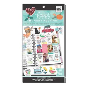 me & my big ideas sticker value pack – the happy planner scrapbooking supplies – memory keeping theme – multi-color – great for projects, scrapbooks & albums – 30 sheets, 432 stickers total