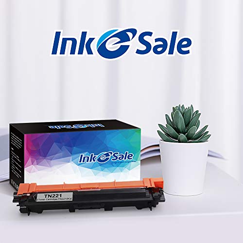 INK E-SALE 5PK Compatible Toner Cartridge Replacement for Brother TN221 TN225 TN-221 TN-225 BK C M Y Toner Set for Brother HL-3170CDW HL-3140CW HL-3180CDW MFC-9130CW MFC-9330 CDW MFC-9340CDW Printer