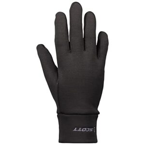 scott fleece liner snow gloves (black, large) 2022/23