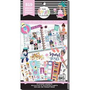 me & my big ideas sticker value pack for classic planner – the happy planner scrapbooking supplies – squad goals theme – multi-color & gold foil – for projects & albums – 30 sheets, 819 stickers