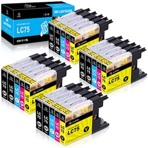 leciroba lc75 ink cartridges for brother lc75 ink cartridge and lc79 xl lc71 ink cartridges for mfc-j7510dw mfc-j6910dw mfc-j835dw mfc-j430w mfc-j6510dw mfc-j280w (8 black,4 cyan,4 magenta,4 yellow)