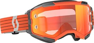 scott fury goggles osfm orange/gray/orange chrome works lens