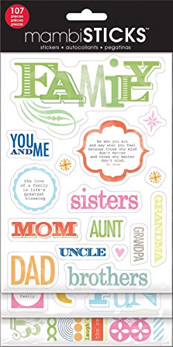 me & my BIG ideas Glitter Sticker Flip Value Pack, Family-You and Me