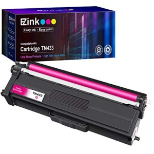 e-z ink (tm compatible toner cartridge replacement for brother tn-433 tn433 tn433bk tn431 compatible with hl-l8260cdw hl-l8360cdw mfc-l8610cdw mfc-l8900cdw (1 magenta, 1 pack)