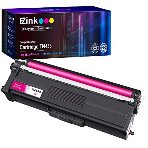 E-Z Ink (TM Compatible Toner Cartridge Replacement for Brother TN-433 TN433 TN433bk TN431 Compatible with HL-L8260CDW HL-L8360CDW MFC-L8610CDW MFC-L8900CDW (1 Magenta, 1 Pack)