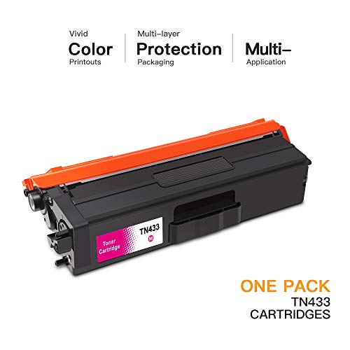 E-Z Ink (TM Compatible Toner Cartridge Replacement for Brother TN-433 TN433 TN433bk TN431 Compatible with HL-L8260CDW HL-L8360CDW MFC-L8610CDW MFC-L8900CDW (1 Magenta, 1 Pack)