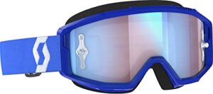 scott primal goggles osfm blue/white/blue chrome works lens