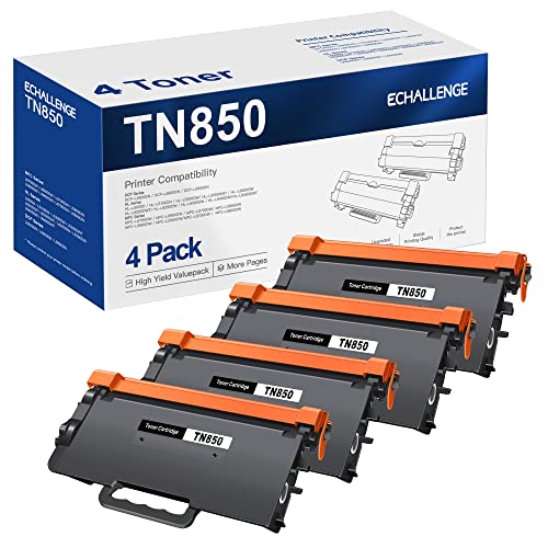 TN850 Toner Cartridges Compatible for Brother TN850 TN 850 TN820 TN-820 for HL-L6200DW HL-L5200DW MFC-L5700DW MFC-L5800DW MFC-L5900DW HL-L5100DN MFC-L6700DW (Black, 4 Pack)