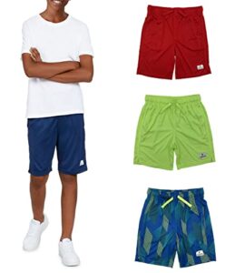 andrew scott boys performance basketball sport gym shorts – assorted multi packs