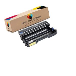 qt ink (qt) with compatible toner cartridge replacement for brother dr600 use with hl-6050, hl-6050d, hl-6050dn, hl-6050dw (black)