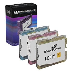 speedyinks compatible ink cartridge replacement for brother lc51 (1 cyan, 1 magenta, 1 yellow, 3-pack)