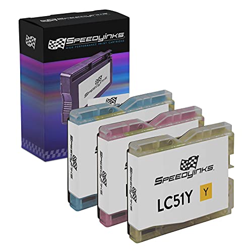 SPEEDYINKS Compatible Ink Cartridge Replacement for Brother LC51 (1 Cyan, 1 Magenta, 1 Yellow, 3-Pack)