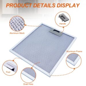 W10169961A Range Hood Grease Filter Fits for Whirlpool, Ikea, Kitchen Aid, Jenn Air, 3-Layer Aluminum Mesh Hood Vent Filter 10.5 x 12Inch, Upgraded Version Aluminum Range Hood Grease Filters,1Pack