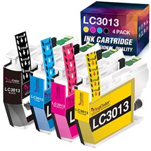 compatible lc3013 ink cartridge bk/c/m/y replacement for brother lc3013 lc3011 for brother mfc-j895dw mfc-j497dw mfc-j491dw mfc-j690dw printer (1 black, 1 cyan, 1 magenta, 1 yellow)-yingcolor