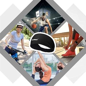 Scott Edward Women Headband (4 Pack), Women Sweatband & Sports Headband for Yoga, Golf, Gym, Camping, Running,Tennis (Sky Blue/Blue/Dark Green/Black)