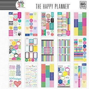 me & my BIG ideas Sticker Value Pack for Classic Planner - The Happy Planner Scrapbooking Supplies - Faith Theme - Multi-Color & Gold Foil - Great for Projects & Albums - 30 Sheets, 621 Stickers