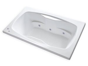 carver tubs – ar7242 – 6 jet whirlpool – 72″l x 42″w x 20.5″h – drop in white acrylic bathtub (left hand motor)