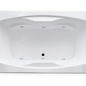 Carver Tubs - AR7242 - 6 Jet Whirlpool - 72"L x 42"W x 20.5"H - Drop In White Acrylic Bathtub (Left Hand Motor)