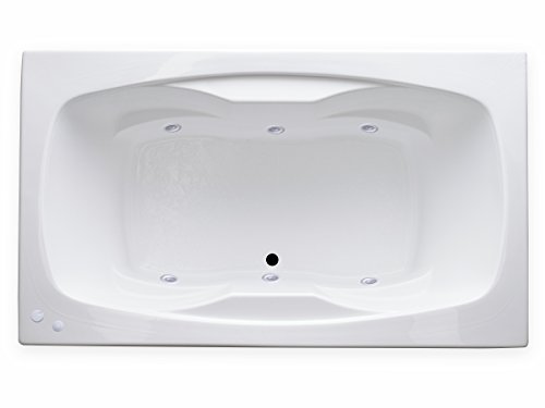 Carver Tubs - AR7242 - 6 Jet Whirlpool - 72"L x 42"W x 20.5"H - Drop In White Acrylic Bathtub (Left Hand Motor)