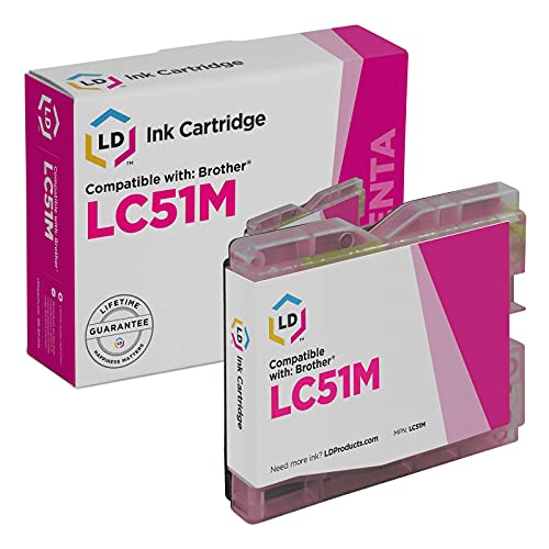 LD Compatible Ink Cartridge Replacement for Brother LC51M (Magenta)