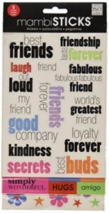 me & my big ideas glitter stickers value pack, friends, 5 sheets
