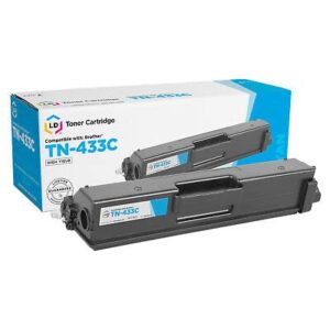 ld products compatible toner cartridge replacement for brother tn433 tn433c high yield (cyan) for use in hl-l8260cdw, hl-l8360cdw, hl-l8360cdwt, hl-l9310cdw, mfc-l8610cdw, mfc-l9570cdwt