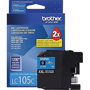 brother genuine lc105c super high yield xxl cyan -ink -cartridges