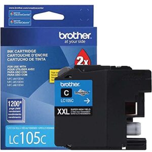 Brother Genuine LC105C Super High Yield XXL Cyan -Ink -Cartridges