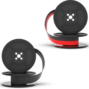 Inkvo Twin Spool Typewriter Ribbon - Combo Pack - Red and Black Ink - Fresh Ink Replacement - Compatible with Smith Corona, Royal, Remmington, Underwood, Brother, Olivetti, Olympia, Adler and More