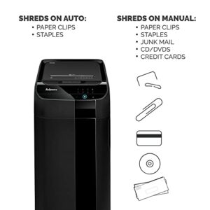 Fellowes AutoMax 350C Cross-Cut Commercial Office Auto Feed 2-in-1 Paper Shredder with 350 Sheet Capacity (4694001)