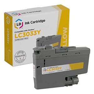 ld compatible ink cartridge replacement for brother lc3033y super high yield (yellow)