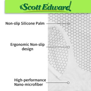 Scott Edward Mens Golf Glove, No-Slip, Breathable, Soft, Worn on Left Hand White Palm (XXL)