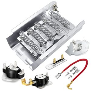 279838 w10724237 dryer heating element kit – replacement for whirlpool maytag kenmore dryers – includes 3977393 & 3392519 thermal fuse & 3977767 dryer thermostat & 3387134 cycling thermostat