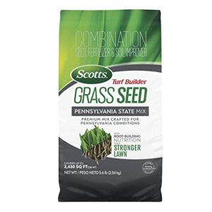 scotts turf builder grass seed pennsylvania state mix is a premium mix crafted for pennsylvania conditions, 5.6 lb.
