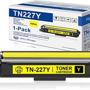 GRATLOV 1-Yellow TN227 TN-227 TN227Y Toner Cartridge Replacement for Brother TN-227Y HL-L3230CDW HL-L3270CDW MFC-L3710CW DCP-L3510CDW