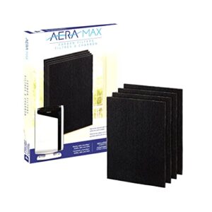 Fellowes Carbon Filters for AeraMax Air Purifiers - 4 Pack (9324201),Black, 16.1" x 12.4" x 0.2"