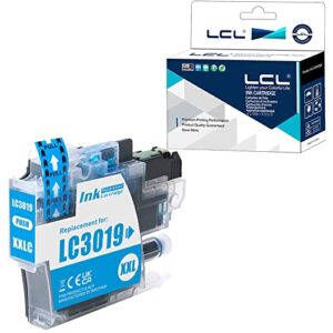 lcl compatible ink cartridge replacement for brother lc3019 lc3017 xxl lc3017c lc3019c high yield mfc-j5330dw j6530dw j6930dw j6730dw mfc-j5335dw mfc-j5730dw (1-pack cyan)