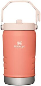 stanley iceflow stainless steel water jug with straw, vacuum insulated water bottle for home and office, reusable tumbler with straw leakproof flip