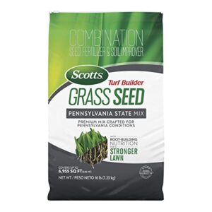 scotts turf builder grass seed pennsylvania state mix is a premium mix crafted for pennsylvania conditions, 16 lb.