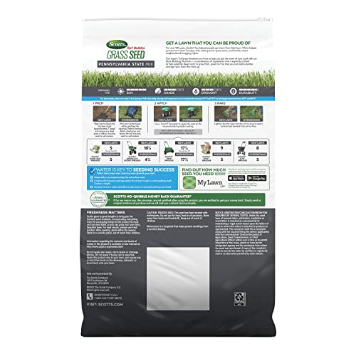 Scotts Turf Builder Grass Seed Pennsylvania State Mix is a Premium Mix Crafted for Pennsylvania Conditions, 16 lb.