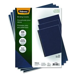 Fellowes Linen Presentation Covers, Letter, Navy, 200 pack (52098)