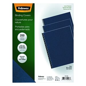 Fellowes Linen Presentation Covers, Letter, Navy, 200 pack (52098)