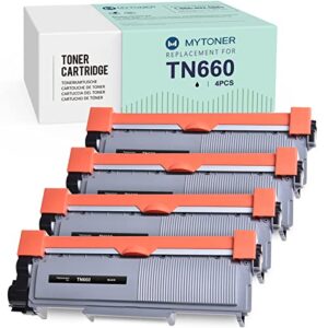 mytoner tn660 tn630 compatible toner cartridge replacement for brother tn-660 tn630 for hl-l2300d dcp-l2540dw mfc-l2700dw mfc-l2740dw hl-l2380dw hl-l2320d hl-l2340dw hl-l2360dw printer(black, 4-pack)