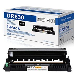 1-pack black compatible drum unit replacement for brother dr630 dr-630 to use with dcp-l2520dw dcp-l2540dw hl-l2300d hl-l2305w hl-l2320d hl-l2340dw hl-l2360dw hl-l2380dw hl-l2680w mfc-l2700dw printer