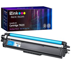 e-z ink (tm) compatible toner cartridge replacement for brother tn225 tn-225 cyan to use with mfc-9130cw hl-3170cdw hl-3140cw hl-3180cdw mfc-9330cdw mfc-9340cdw hl-3180cdw dcp-9020cdn (cyan, 1 pack)